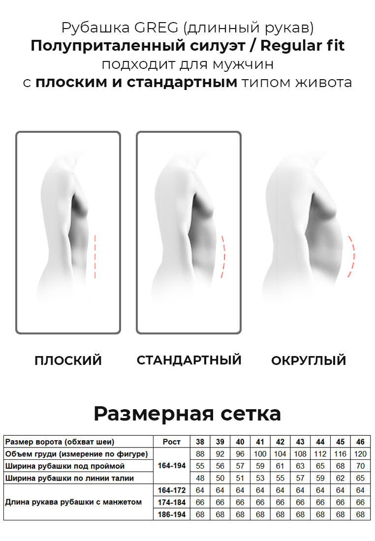 223/131/2957/Z/1 Сорочка мужская длинный рукав