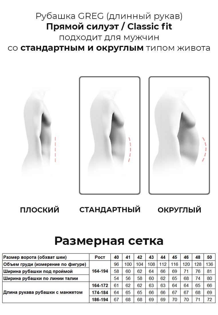 210/199/CL_V Сорочка мужская длинный рукав