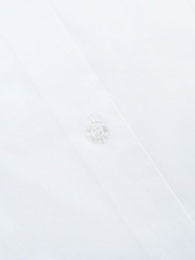 Рубашка с длинным рукавом белая прилегающая