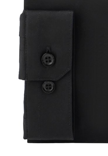 Рубашка с длинным рукавом черная прилегающая