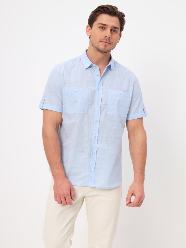210/201/FLAM/ZS/KP Сорочка мужская короткий рукав