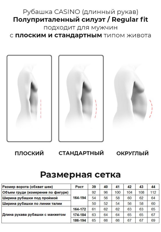 c221/157/2916/Z/1 Сорочка мужская длинный рукав