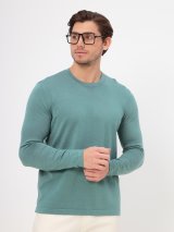 Джемпер зеленый прямой