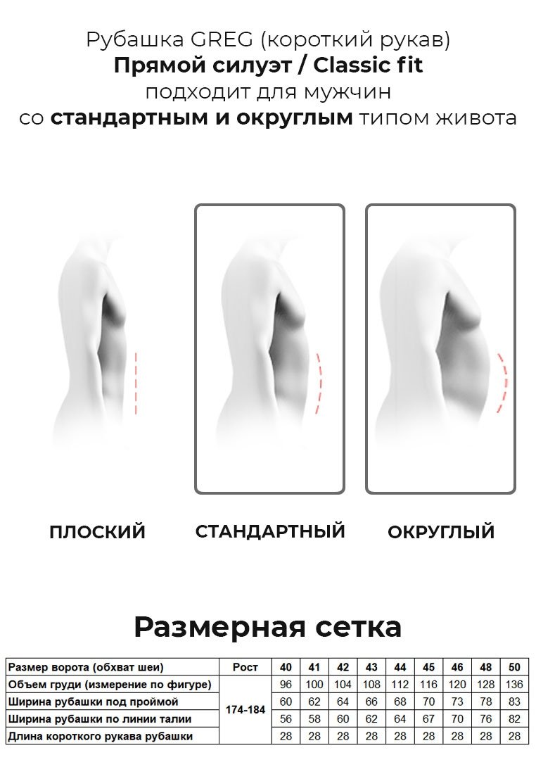 Gb510/309/CRL Сорочка мужская короткий рукав