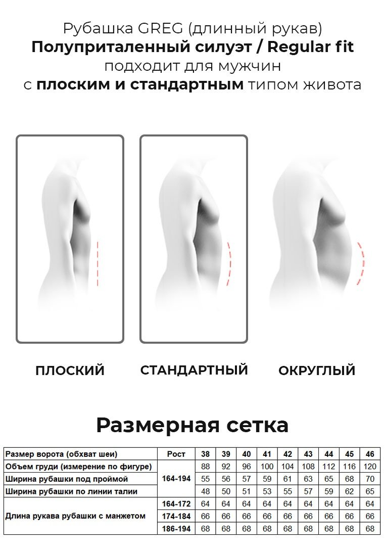 Рубашка с длинным рукавом синяя в клетку полуприталенная
