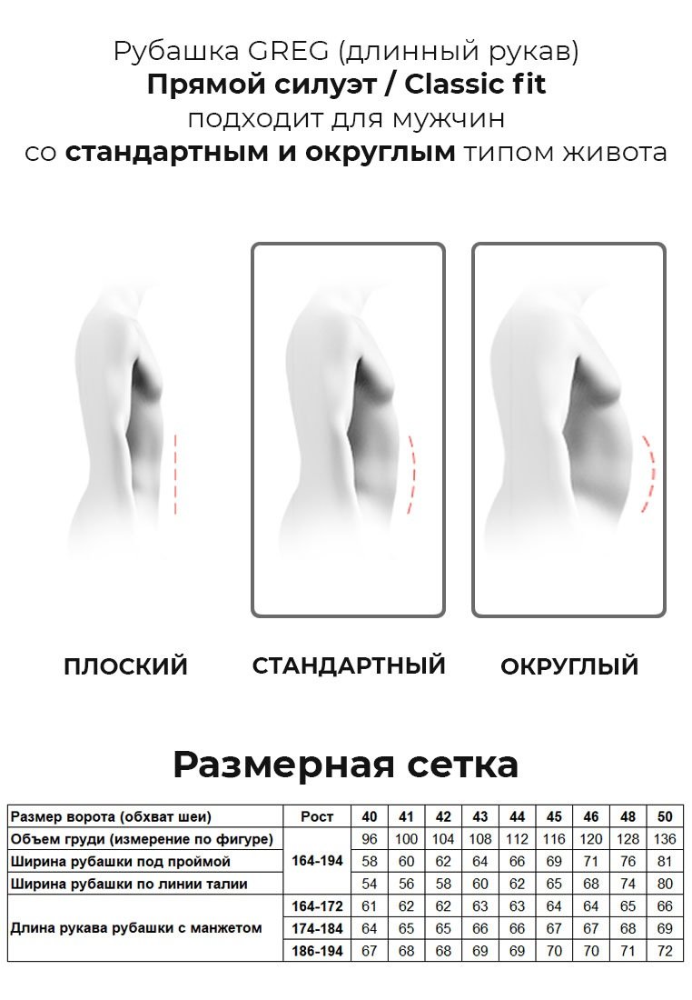410/119/FR MINT Сорочка мужская длинный рукав