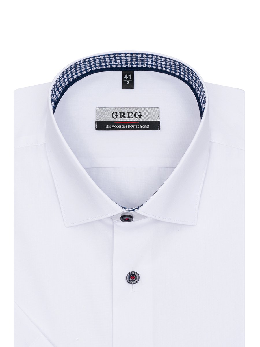 100/109/WH/9p Сорочка мужская короткий рукав