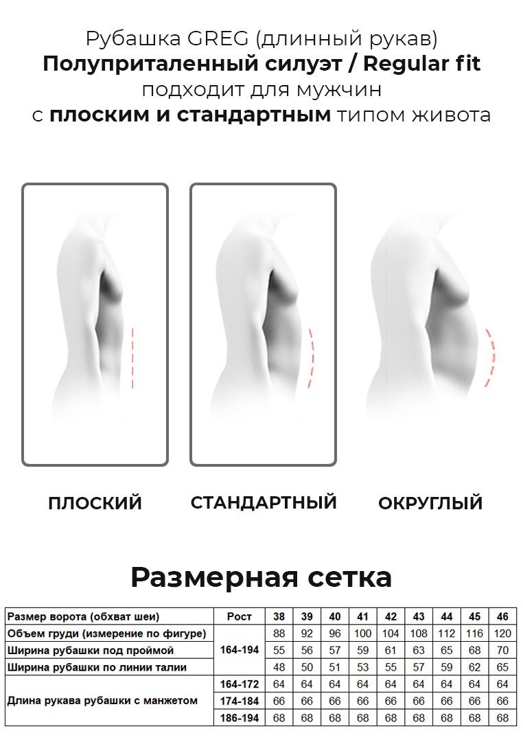 730/319/PUR/Z Сорочка мужская длинный рукав