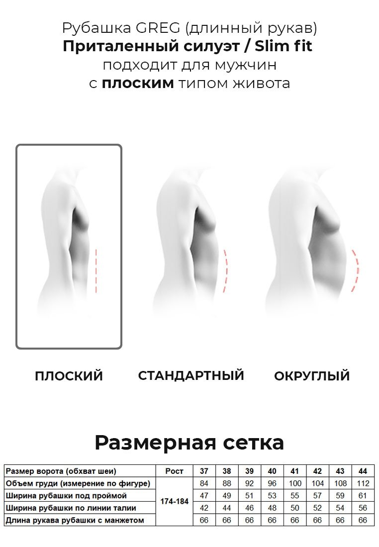 720/139/LV/ZV Сорочка мужская длинный рукав