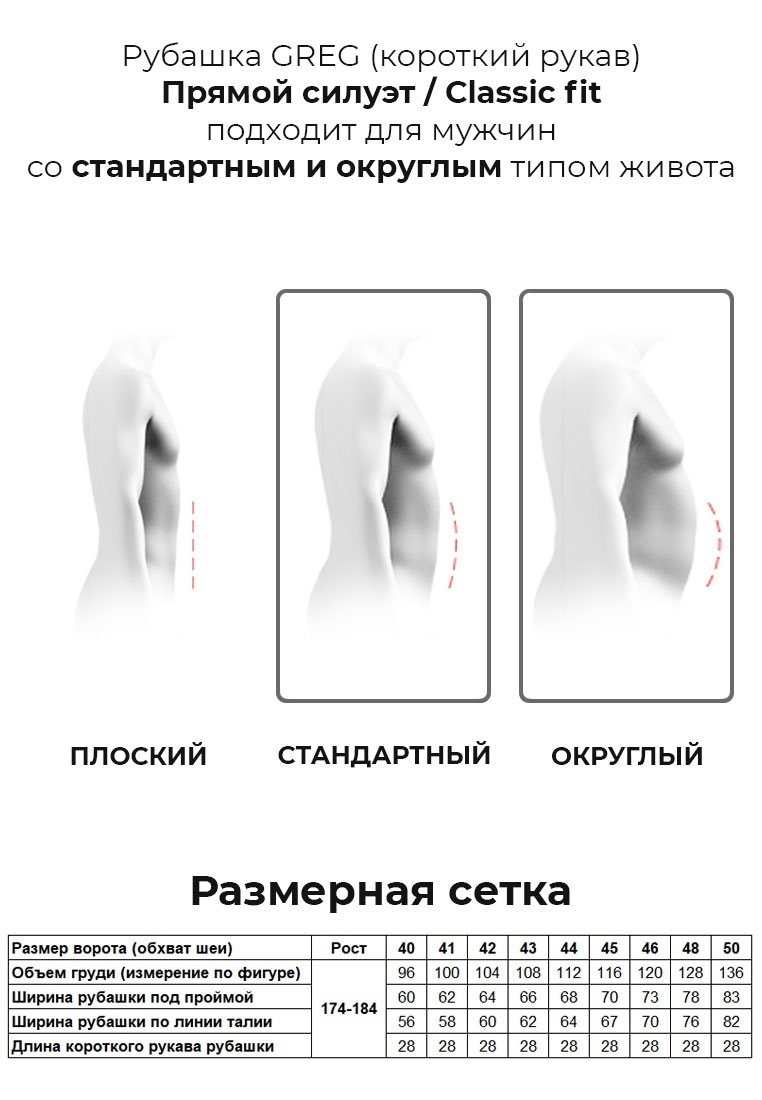 510/109/ALT Сорочка мужская короткий рукав