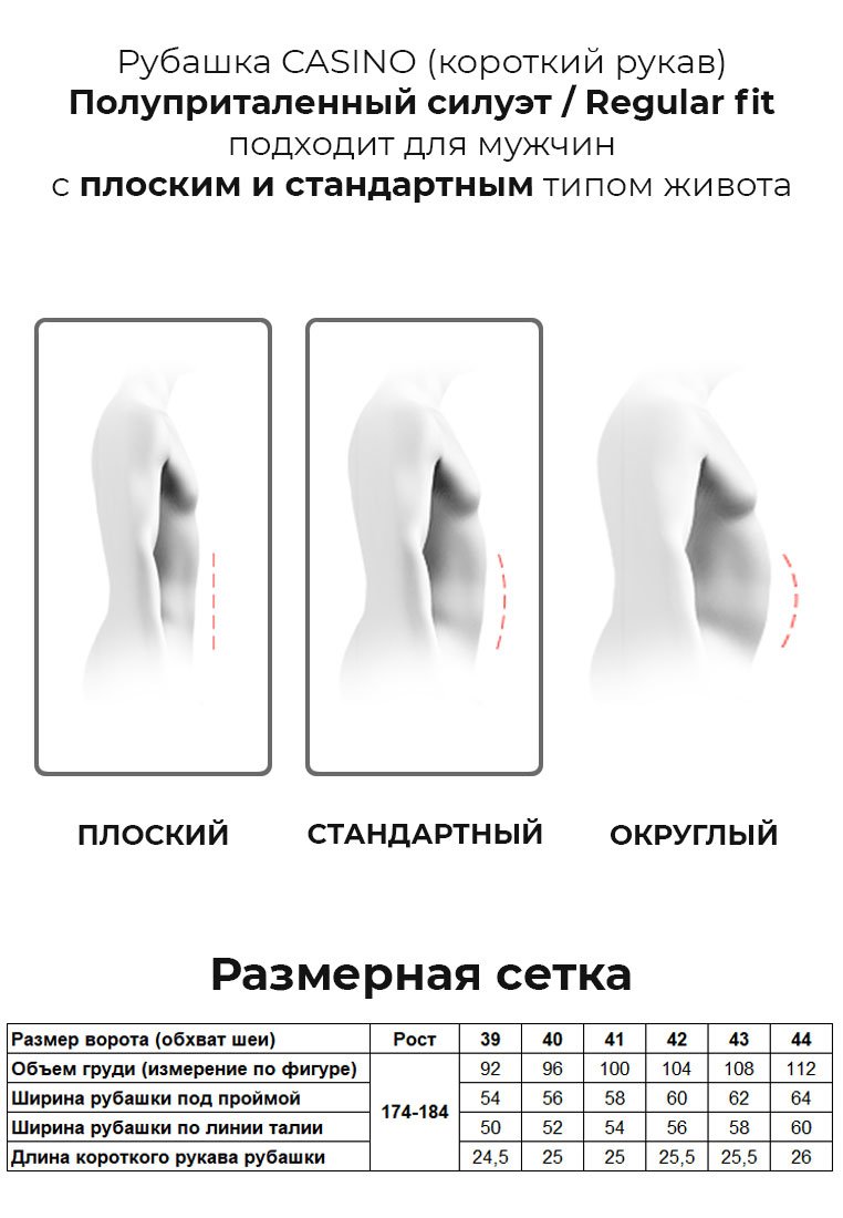 c211/057/1002/Z/1p Сорочка мужская короткий рукав