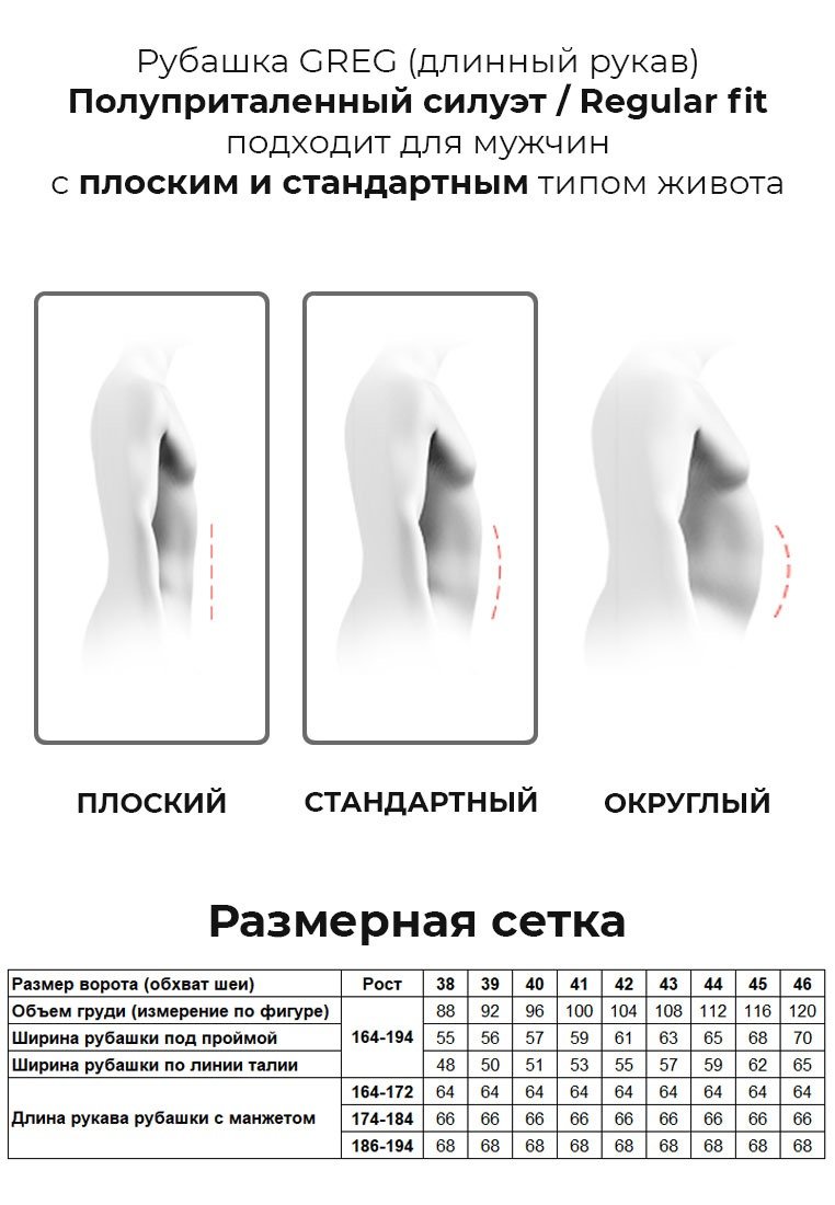 124/131/8198/Z/b/1p Сорочка мужская длинный рукав